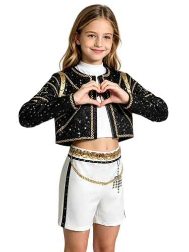 Girls Halloween & Costume Party Dress Up Costume for Kids 5-6 Years - Black Stage Cosplay Dress