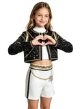 Girls Halloween & Costume Party Dress Up Costume for Kids 5-6 Years - Black Stage Cosplay Dress