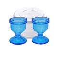 BlueCOLOR Eye Wash Cups with Storage Container- Eye Cups for Eye wash Shaped Rim for Eye Rinse, Cleansing, Remove Dust, Makeup & Irritants- Eye wash kit Set of 2 Eye Cup