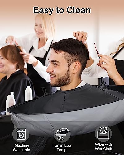 Lictin Hair Cloak Cape Black Waterproof Haircut Apron