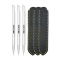 GERMANIKURE Glass Cuticle Stick Set of 3 in Leather Sleeve - Ethically Made in Czech Republic - Cuticle Pusher & Remover, Callous & Dry Skin Fingertip File, Nail Shaper - Professional Cuticle Care
