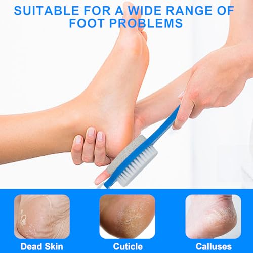 4-in-1 Pedicure Foot File & Pumice Stone Brush - Callus Remover (2 Pack)