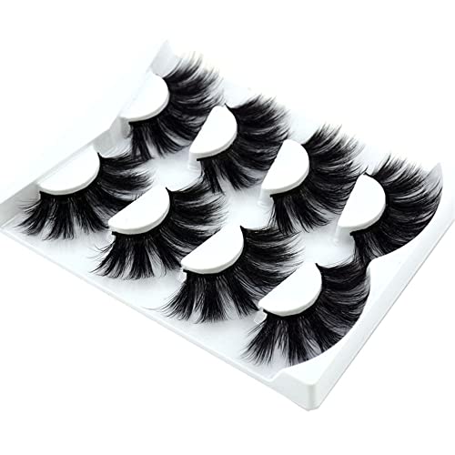 3D Mink 25mm False Eyelashes - Fluffy Wispy Lashes (4 Pairs)
