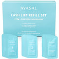 AYASAL Lash Lift Kit Refills: Step 1+2+Nourishing Serum Refill Set, Korean Thio-Free Lash Perm - Professional Long Lasting Results up to 6-8 Weeks - Eyelash Curling Set at Home - 5 Applications
