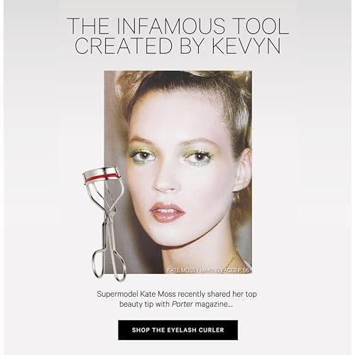 Kevyn Aucoin The Eyelash Curler: Easy use. Long-lasting curl of lashes effect. Wide opening. Stainless steel with two red lash cushions. Pro makeup artist tool for before & after mascara application