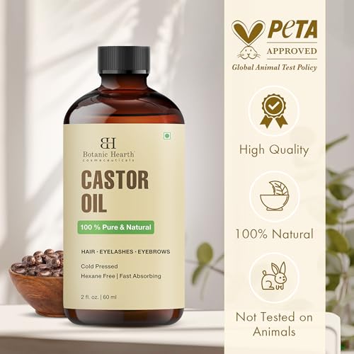 Botanic Hearth Castor Oil 2 oz | 100% Pure & Cold Pressed