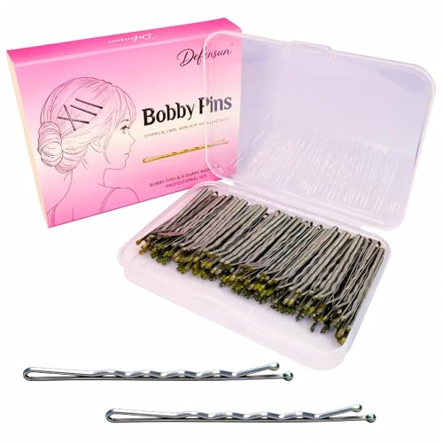 100 Pcs Silver Bobby Pins - 2.2 Inch Non-Slip Hair Pins for All Types