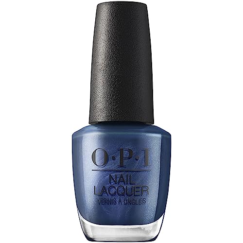 OPI Nail Lacquer, Opaque & Dark Pearl Finish Blue Nail Polish, Up to 7 Days of Wear, Chip Resistant & Fast Drying, Fall 2023 Collection, Big Zodiac Energy, Aquarius Renegade, 0.5 fl oz