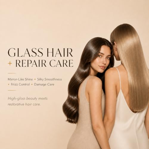 SUNATORIA Glass Hair Mask with Peptide & Ceramide – Deep Repair & Shine, 8.5 fl oz