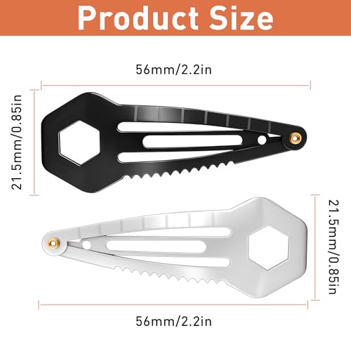 VinBee Self Defence Hair Clips For Women, Tactical Hair Clip,Multi-Functional HairBarrettes Mini Pins Stainless Steel, Self-Defense EDC Survival Kit-10 Pack