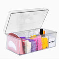 Acrylic Lash Extension Organizer with Lid - 6 Compartment Storage Box