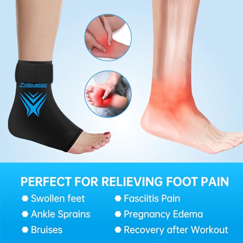 ZN?CUET?D Bundle of Gel Beads Ice Face Mask for Headaches, Puffy Eyes, Redness, Migraines and Ankle Ice Pack Wrap Compression Sleeve for Injuries Foot Swelling