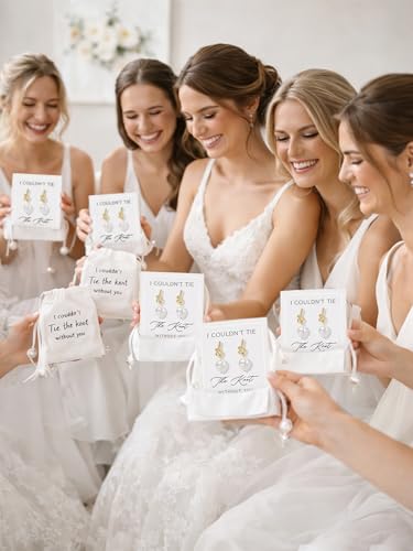 Elegant Bridesmaid Gift Set - 8 Pairs of Wedding Earrings