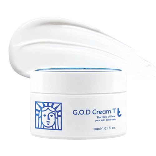 Fromgod -the Glow Of Dew your skin deserves- G.O.D Cream T ? Hydrating & Calming Face Cream ? Lightweight Korean Moisturizer for Soft, Balanced Skin (30ml/1.01 fl. oz.)