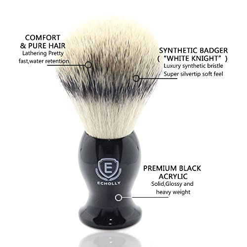 ECHOLLY Luxury Shaving Brush for Men 110x55mm Synthetic Bristle No Shedding