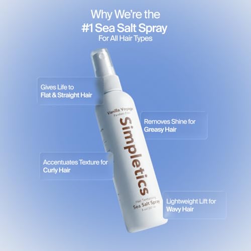 Simpletics Sea Salt Spray & Hair Clay Bundle for Textured Hair, Volume & Matte Finish