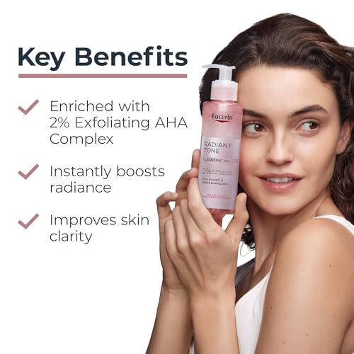 Eucerin Radiant Tone Exfoliating Face Cleanser Gel 6.8 Fl Oz