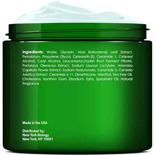 New York Biology Tea Tree Oil Foot Cream for Dry Cracked Feet, Athletes Foot, Nail Fungus, Jock Itch, Ringworm, Cracked Heels and Itchy Skin - Foot Cream - 8 oz - Pack of 2