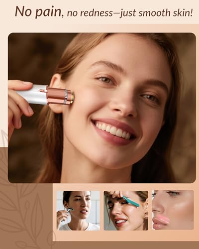 Painless Rechargeable Facial Hair Remover for Women - Electric Face Shaver