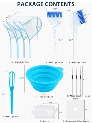 Hair Bleach Highlighting Kit – 19 Piece Salon Tools