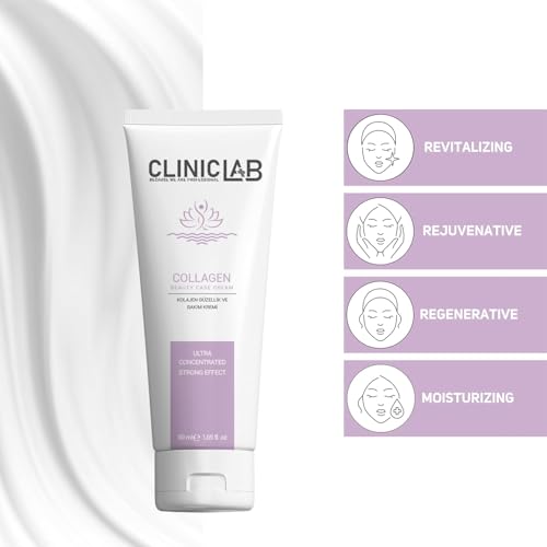 Collagen Cream for Face with Hyaluronic Acid & Vitamin E - Neck Face Moisturizer for Women & Men - Hydrating Daily Skin Care (1.69fl oz)