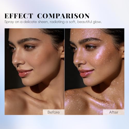 Holographic Body Glitter Spray - Light Purple Shimmer Highlighter
