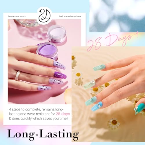 AZUREBEAUTY Dip Powder Nail Starter Kit - 8 Colors with Matte Coat