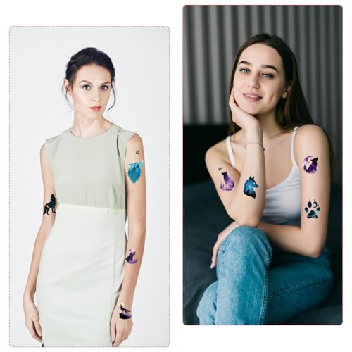 Gameza Wolf Temporary Tattoo Stickers - 85 Piece Set