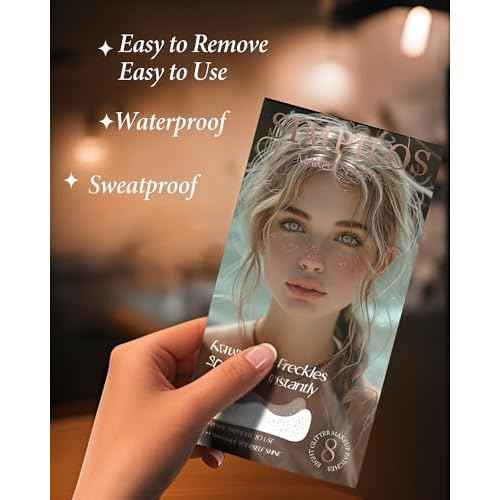 Body Face Glitter Rave Festival Pride Party Accessories - Rose Gold Waterproof Face Tattoos Speckles Makeup Patches for Women - 8 Counts