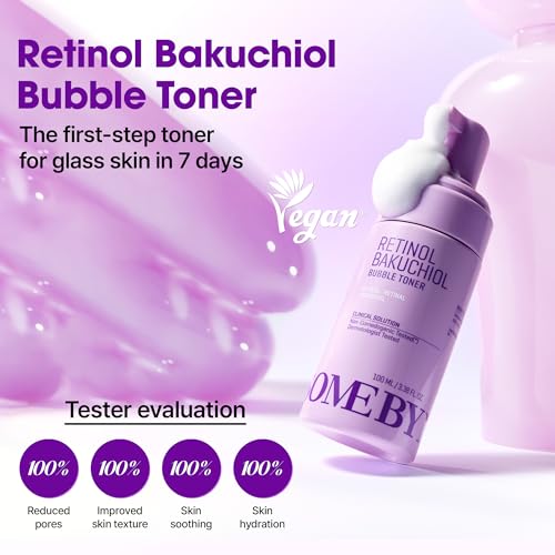 SOME BY MI Retinol Bakuchiol Bubble Toner ? 3.4oz, 100ml ? Korean Retinol Face Toner for Glass Skin ? Hydration, Radiance & Calming Care with Hyaluronic Acid, Centella & Niacinamide ? Korean Skin Care