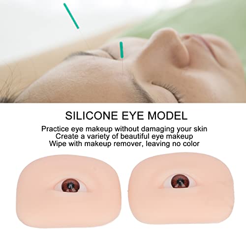 Soft Silicone Eye Model Practice Pair for Makeup & Eyebrow Training