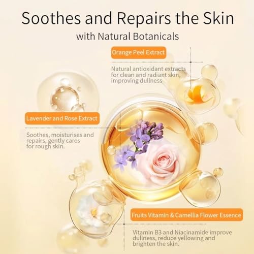 ELT Mega Vitamin C Sheet Mask 10Pack - Brightening, Hydrating, Wrinkle care - Korean Face Mask with Niacinamide, Vitamin C & Hyaluronic Acid - Vegan Skincare Made in Korea (25g/0.88 oz each)