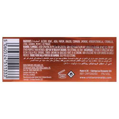 CRISTIANO RONALDO Fearless - Long Lasting Vegan Cologne for Men - Woody Spicy Floral Perfume for Men - Eau de Parfum Cologne