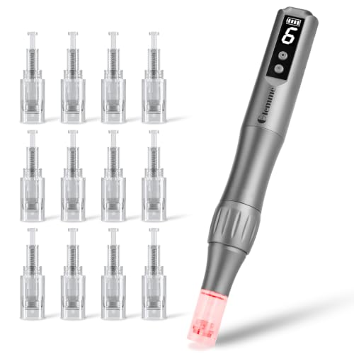 Glemme Microneedling Pen 0.25mm Derma Roller for Home Use, Portable & Beginner-Friendly