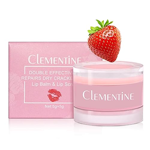 Clementine ZAHRA Today Lip Care Set - Gentle yet Effective Moisturizing Repairing Balm & Exfoliating Peeling Primer Scrub, Nourishing and Softening Lips