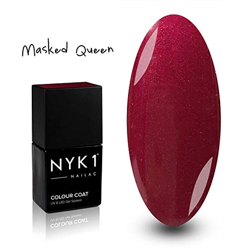 Red Wine Colour Gel Polish - (Masked Queen) Dark Winter Berry Bold Glossy UV LED Nail Gel Polish NYK1 Nailac Manicure Professional Polishes Top Selling Popular