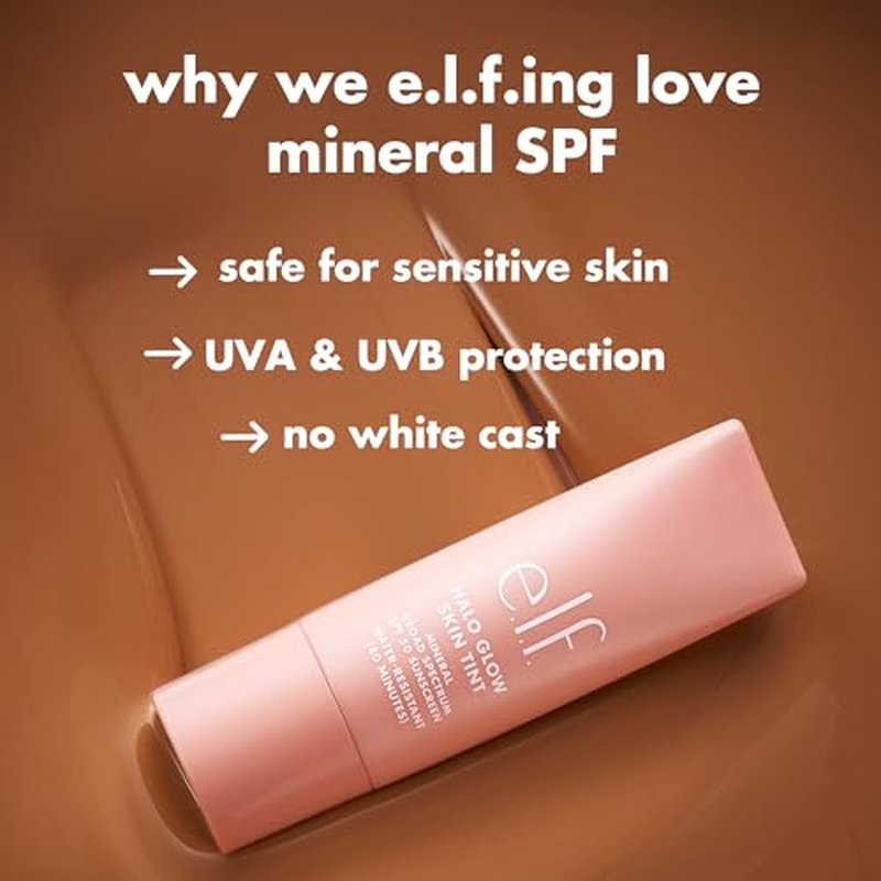 e.l.f. Halo Glow Skin Tint SPF 50 - Hydrating Tinted Moisturizer