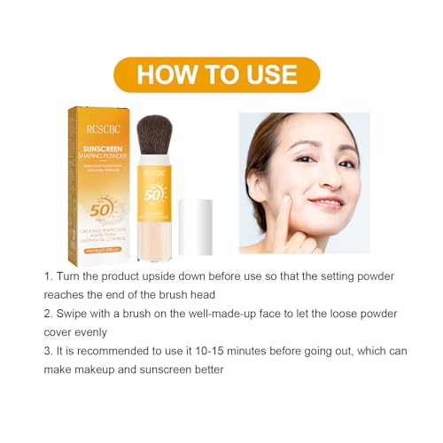 Powder Sunscreen SPF 50 Brush for Face & Scalp