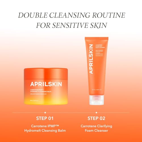 APRILSKIN Carrotene Double Cleansing Duo | Vegan | Blakcheads Remover | Non-comedogenic | Double Cleansing | Korean Skin Care | Kbeauty