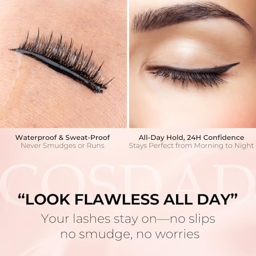 Magnetic Eyelashes Kit with Eyeliner - 5 Pairs, 10-Magnet