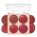 4-Color Cream Blush Palette - Matte & Long-Lasting Cheek