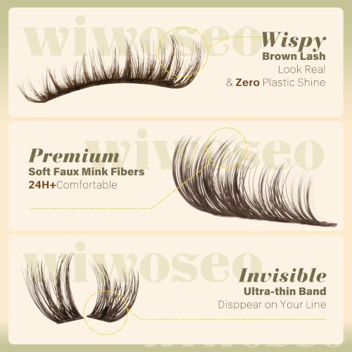 Dark Brown Wispy Lash Clusters 162Pcs 10-16MM CD Curve