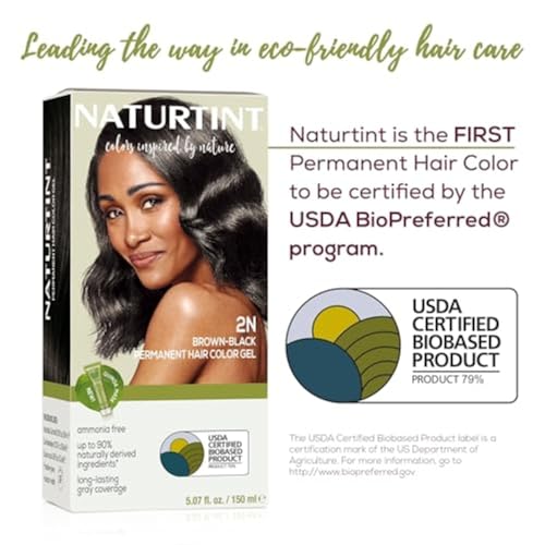 Naturtint 2N Brown Black Permanent Hair Color - Ammonia Free & Vegan