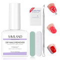 SAVILAND Dip Powder Remover Kit - Fast Nail Polish Removal with File (0.5 fl oz)