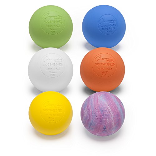 Champion Sports Colored Lacrosse Balls: Blue Official Size Sporting Goods Equipment for Professional, College & Grade School Games, Practices & Recreation - NCAA, NFHS and SEI Certified - 1 Pack