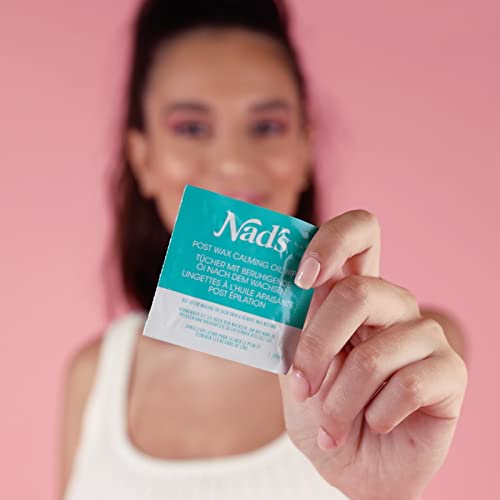 Nad's Post Wax Calming Oil Wipes Refill Pack - 20 Wipes, After Wax Remover, (Pack of 2)