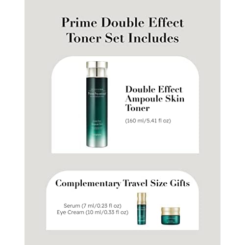ISA KNOX AGE FOCUS PRIME Double Effect Ampoule Toner, PRIME Wrinkle For All Serum & PRIME Eye For All Cream (177 ml/5.99 fl oz) - Korean Skin Care by LG Beauty. Daytime Retinol.