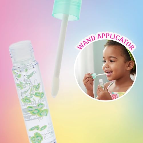 10-Pack Fruity Lip Gloss Set with Carrying Case for Kids