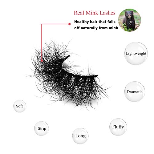 Fluffy 25mm Mink Lashes - Dramatic 5D False Eyelashes