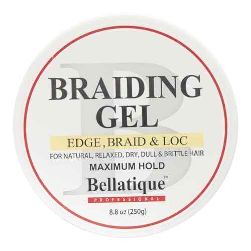 Edge, Braid, & Loc Maximum Hold Edge Control & Braiding Gel for Natural, Relaxed, Dry, Dull Hair - No Flaking, No Whitening, Fast Drying, High Shine, Maximum Hold Up to 48 Hrs (8.8 oz)